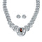 Navajo Reversible Sterling Silver and Coral Necklace Earrings Set SN20290